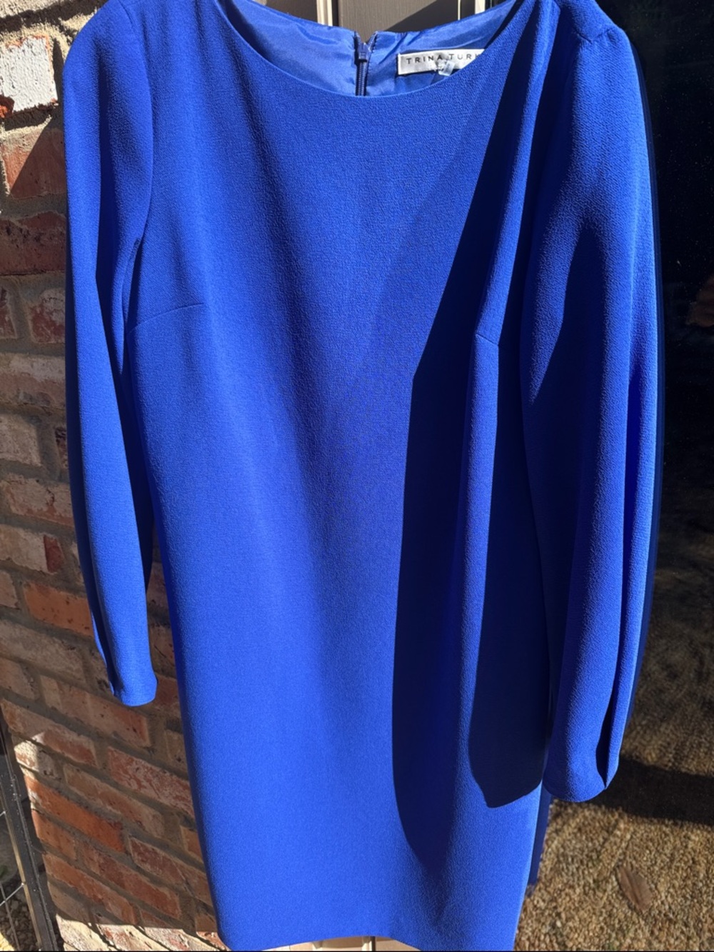 Trina Turk Royal Blue Long Sleeve Shift Dress